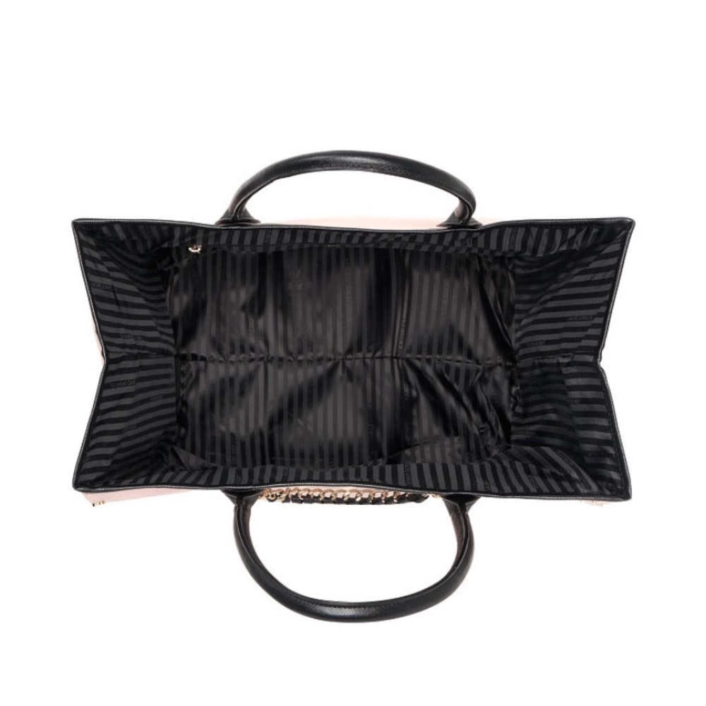 Victorias Secret gold CHAIN leather black HANDLE - Picture 2 of 3